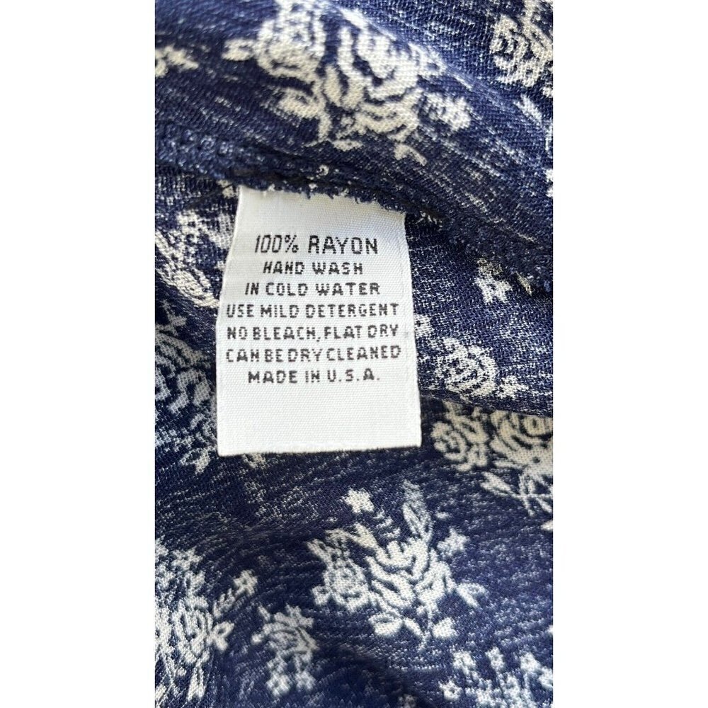 Love & Sunflower Tween Juniors Floral Casual Navy Blue Fit & Flare Dress Size XL - Picture 3 of 10